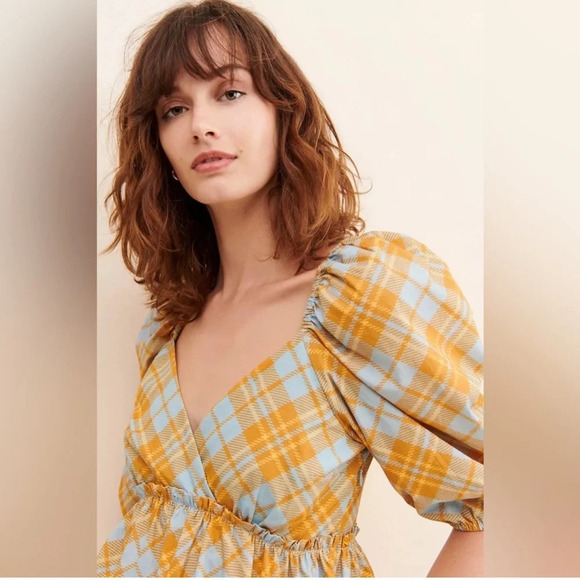 Anthro RAHI Puff Sleeve Blouse - Picture 2 of 8